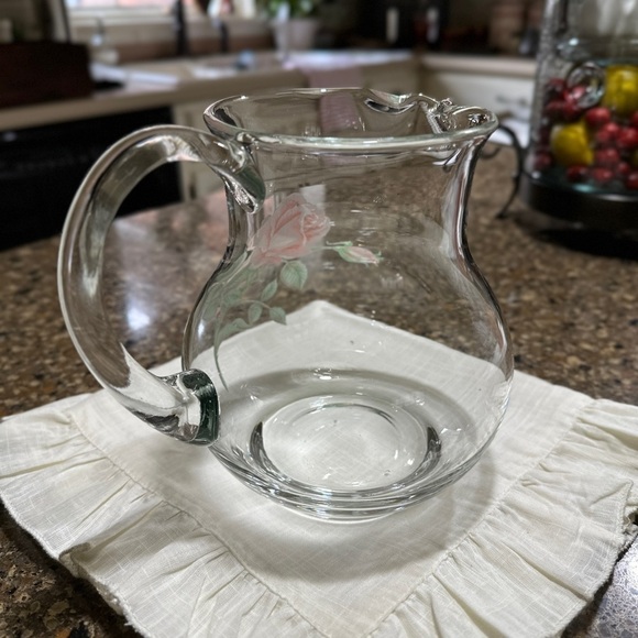 PASABAHCE, VINTAGE, CLEAR CRYSTAL PITCHER FROM THE EUROPEAN COLLECTION - Picture 7 of 12